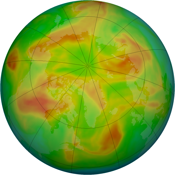 Arctic ozone map for 25 April 2008